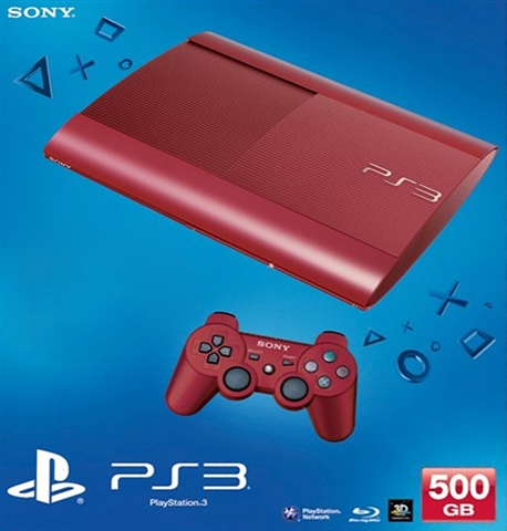 PS3 500GB Red Super Slim +1Pad Boxed - CeX (IN): - Buy, Sell, Donate
